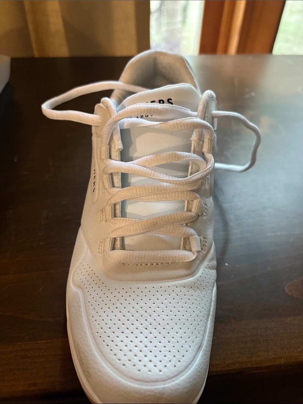 Skechers Women’s White Lace-Up Air Cushion Sneakers - Picture 4 of 4